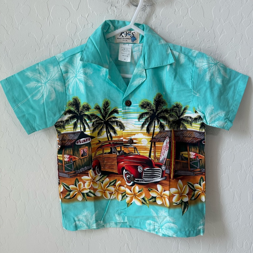 KY's Made in Hawaii Turquoise Shirt